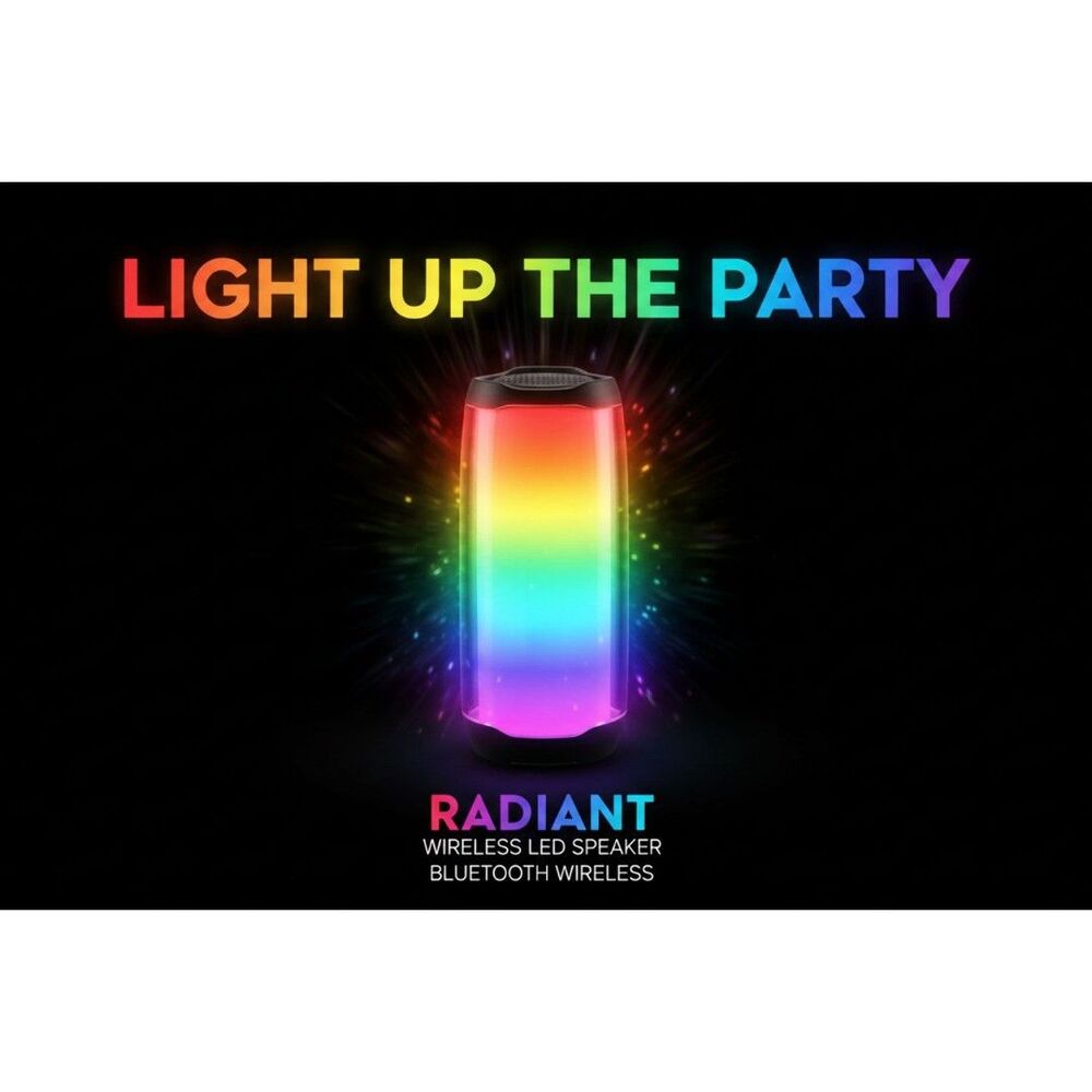 Bass Jaxx Radiant Wireless LED Speaker